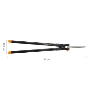 Foarfeca multifunctionala pentru gard viu si gazon Fiskars PowerLever GS53, lungime 91 cm, negruportocaliu - Img 2