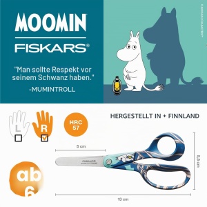 Foarfeca pentru copii Fiskars X Moomin, 13 cm, design Mumintroll, pentru dreptaci - Img 2