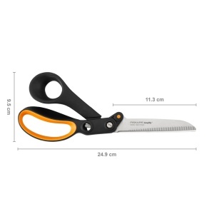 Foarfeca universala Fiskars Amplify, 24 cm, negruorange, pentru dreptaci - Img 2