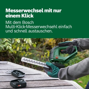 Foarfece de iarba cu acumulator Bosch AdvancedShear 18V-10 (1 baterie de 2,0 Ah, sistem de 18 volti, taie pana la 85 m2 per incarcare a bateriei, cu lama de forfecare pentru arbusti si iarba, intr-o cutie) - Img 4