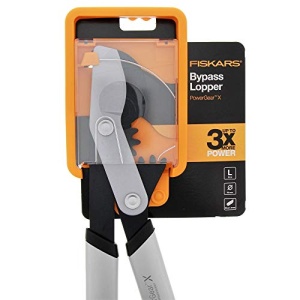 Foarfece de taiere Fiskars PowerGear X Bypass Gear pentru lemn proaspat, acoperit antiaderent, otel de precizie calit, lungime: 80 cm, negru/portocaliu, LX98-L, 1020188 - Img 11