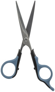 Foarfece din blana din otel inoxidabil TRIXIE - manere din plastic cauciucat - 16 cm - negru/albastru - 2351 - Img 3