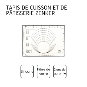 Folie de copt reutilizabila Zenker 44899 silicon si fibra de sticla antiaderenta 40x30 cm negrualb - Img 4