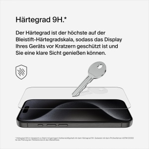 Folie sticla securizata Belkin ScreenForce pentru iPhone 15 Pro, 2 bucati - Img 2