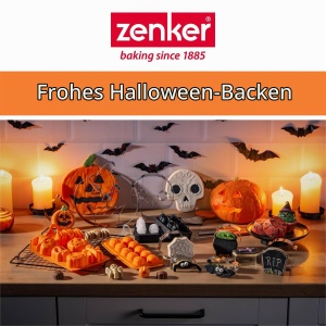 Forma de copt Halloween Zenker Mini-Dovleac, 6 forme, silicon, portocalie - Img 9