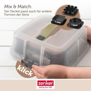 Forma de copt Zenker Bake Go 24x24 cm cu capac transportabil si strat antiaderent - Img 7