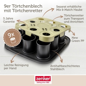 Forma de copt Zenker Bake Go 9 compartimente antiaderenta fabricata in Germania - Img 3