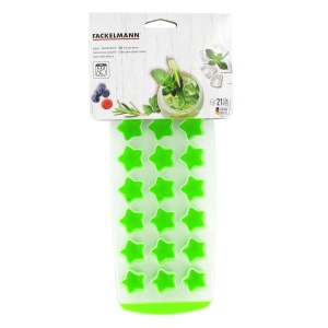 Forma de gheata FACKELMANN 47099 cu baza din silicon, 21 forme stea, verde - Img 6