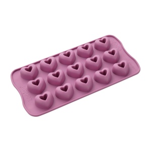 Forma de praline din silicon Zenker, roz, 11.5 x 21 cm, 15 forme