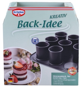 Forma pentru copt Dr Oetker Mini-Tortchenblech 9 forme antiaderenta otel de inalta calitate - Img 4