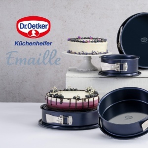 Forma pentru copt Dr Oetker Springform O 28 cm email rezistent albastru inchis margine inalta - Img 8