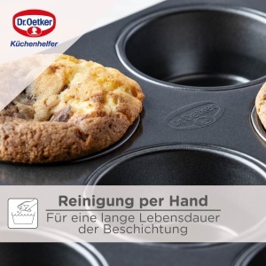 Forma pentru muffins Dr Oetker Classic 12 buc otel negru antiaderenta rezistenta la 230degC - Img 5
