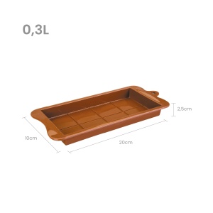 Forma pentru praline Ibili 860400, silicon, 20 x 10 cm, maro - Img 3
