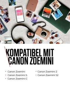 Fotopapier Canon Zink 5 x 7,6 cm, 100 foi, autocolant, pentru imprimare fotografii - Img 7