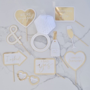 Fotorequisit pentru petreceri de logodna, Ginger Ray, 10 piese, personalizabil - Img 2