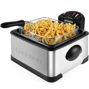 Friteuza Chefman XL Jumbo, 4.3 Litri, 2000W, Inox, Timer Reglabil