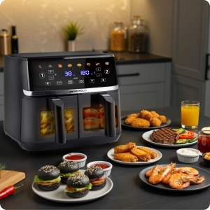 Friteuza cu aer cald Berdsen XXL 10,2L, 1700W, 8 programe - Img 9