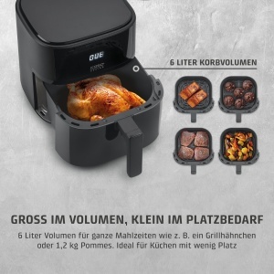 Friteuza cu aer cald CASO AirFry 6.0, 6 Litri, Timer, Inox - Img 5
