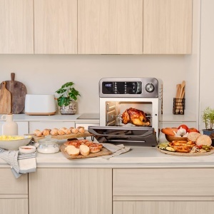 Friteuza cu aer cald Cecotec BakeFry 1500 Touch, 15 litri, 1700 W, inox - Img 3