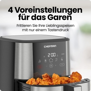 Friteuza cu aer cald Chefman TurboFry Touch 475L Control Digital One-Touch Inox - Img 5