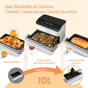 Friteuza cu aer cald COSORI 10L, 2800W, alba, 7 in 1 - Img 4