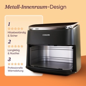 Friteuza cu aer cald Cosori TurboBlaze, 6L, motor DC silentios, 9-in-1 - Img 8
