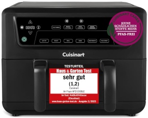 Friteuza cu aer cald Cuisinart XXL 10.4L, 2400W, 2 camere de 5.2L