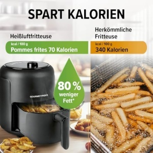 Friteuza cu aer cald GOURMETmaxx 2.3L, 1000W, Timer 60 min, Rapid-Air - Img 10