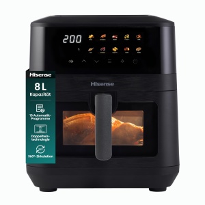 Friteuza cu aer cald Hisense HAF2100DCD 2100W 77L Negru 10 programe presetate