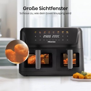 Friteuza cu aer cald Hisense HAF2700DCD 11L Negru 2700W 8 programe presetate - Img 14