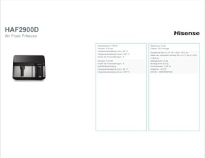 Friteuza cu aer cald Hisense HAF2900D, 8.6L, 1700W, Negru - Img 6