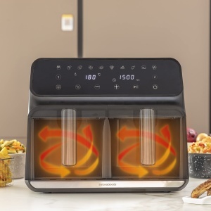 Friteuza cu aer cald InnovaGoods Fryinn Double 8L 3400W Negru - Img 4