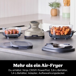 Friteuza cu aer cald Ninja CRISPi FN101EUST, 3.8L, 1700W, culoare Stein - Img 2