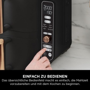 Friteuza cu aer cald Ninja Double Stack XL SL400EUCP 95L NegruCupru 6 functii 2 sertare - Img 11