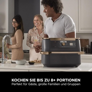 Friteuza cu aer cald Ninja Foodi FlexDrawer AF500EUCP, 10.4L, Negru Cupru - Img 5