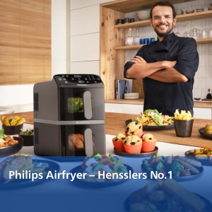 Friteuza cu aer cald Philips Airfryer 4000 Series NA46000, 10L, 2 cosuri - Img 4