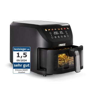 Friteuza cu aer cald Princess SlimFry 182257, 8L, 2000W, Touchscreen, Negru