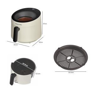 Friteuza cu aer cald Russell Hobbs 5L [10 programe|cu fereastra de vizualizare] AirFryer (friteuza fara ulei, prajit, gratar, prajit, coacere, max 200degC, poate fi folosita pentru masina de vase, smantana) SatisFry Panoramic 27421-56 - Img 8