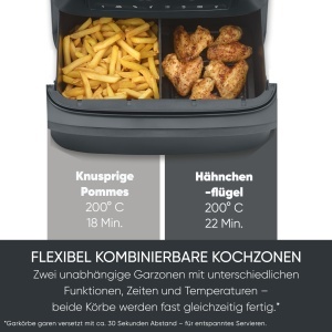 Friteuza cu aer cald Severin Max Zone Flex FR 9599 9L 2600W Negru Mat - Img 5