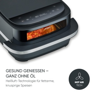 Friteuza cu aer cald Severin S-Fry FR 2464 4L 2100W NegruArgintiu 10 programe presetate - Img 3