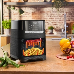Friteuza cu aer cald si grill Tefal Easy Fry Grill Vision EY5068, 4.2L, 8 programe, Extra-Crisp, Touchscreen - Img 5