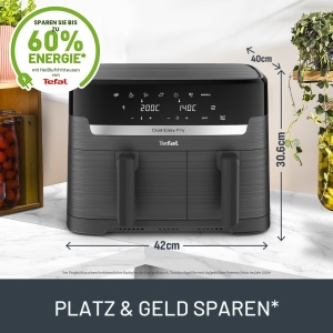 Friteuza cu aer cald Tefal Easy Fry, 8.3 l, 8-in-1, 2 compartimente - Img 7