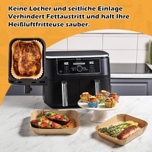 Friteuza cu aer cald TopEsct pentru Philips Airfryer si Tefal, 120 bucati, 21x17 cm si 21x11 cm - Img 2