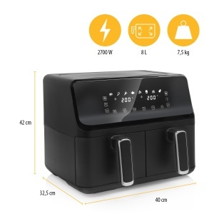 Friteuza cu aer cald Tristar FR-9026, 8L, 2700W, Negru - Img 7