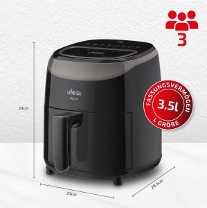 Friteuza cu aer Ufesa Jaguar Deep Fryer 35L 8 programe presetate 1200 W panou tactil comutator temporizator temperatura 80deg-200deg fara BPA si PFOA  - Img 6