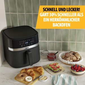 Friteuza digitala Tristar, capacitate 8L, 2000W, ecran tactil LED, 7 programe + manual, preincalzire, mentinere la cald, memento shaker, acoperire antiaderenta fara PFAS, FR-9418 - Img 5
