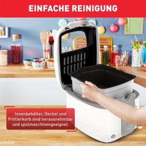 Friteuza electrica Tefal Super Uno FR3100, capacitate 2.2 L, albgri, filtru de miros - Img 7