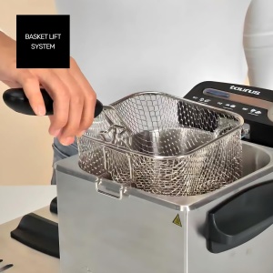 Friteuza Taurus Professional 2 Plus 1700W Capacitate 2L Filtru Ulei Argintiu - Img 5