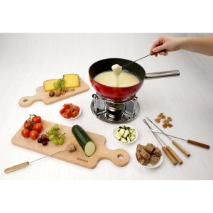 Furculite fondue Fackelmann 31029 din inox cu maner din lemn, 25 cm - Img 7