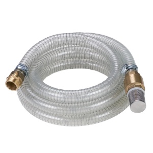 Furtun de aspirare Einhell 4 m transparent intarit cu sarma de otel accesorii din alama